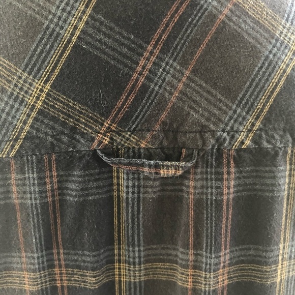 Billabong  men’s dress shirt brown/black plaid SZ L - Picture 6 of 12